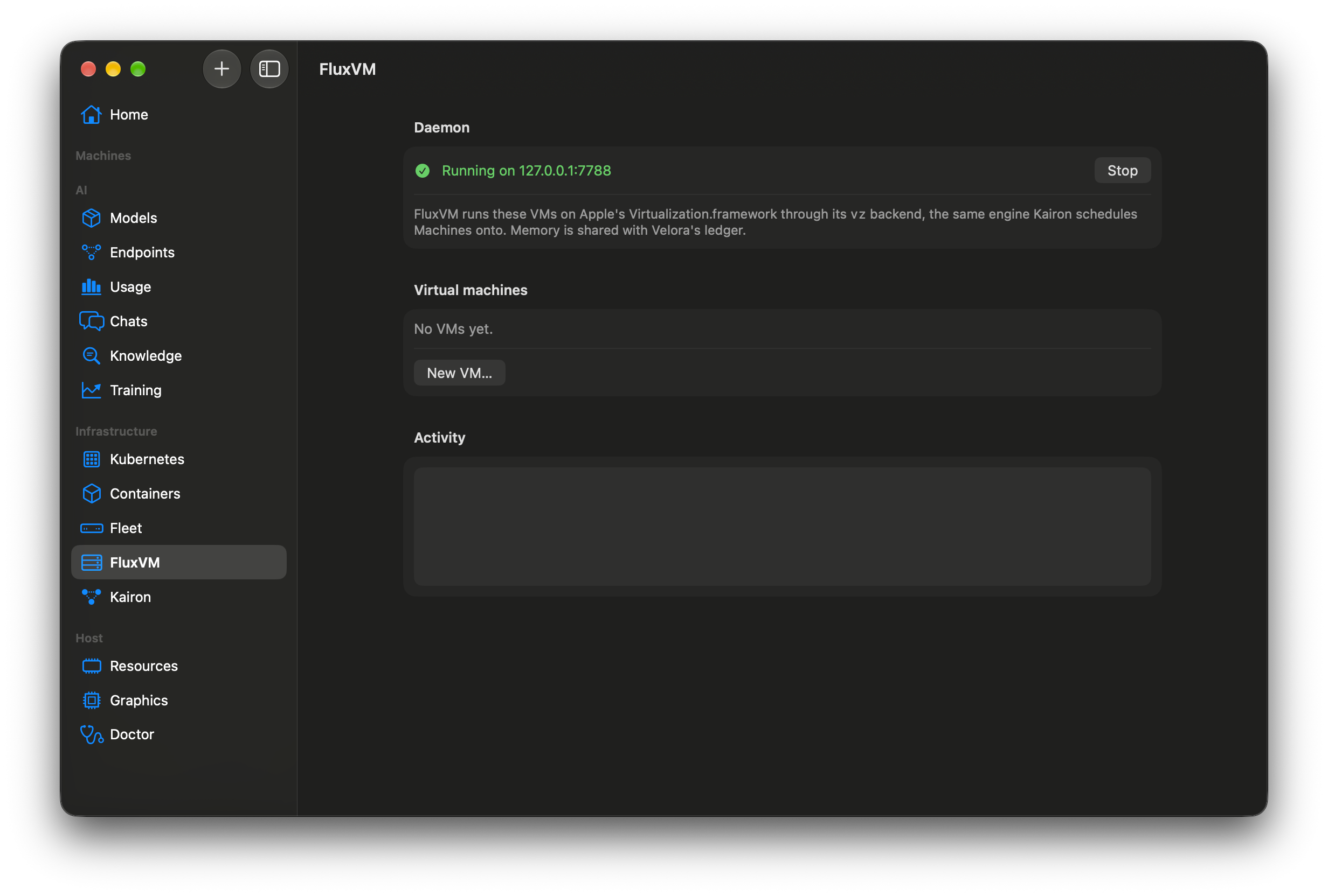FluxVM: VMs, images, snapshots and clones