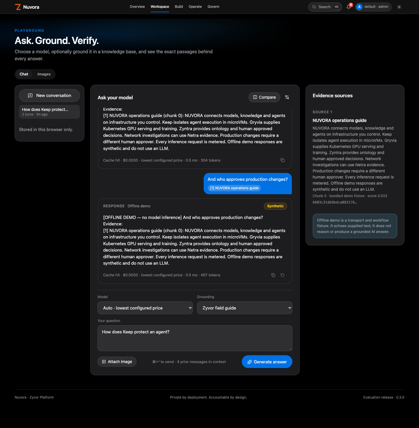 Playground in dark mode
