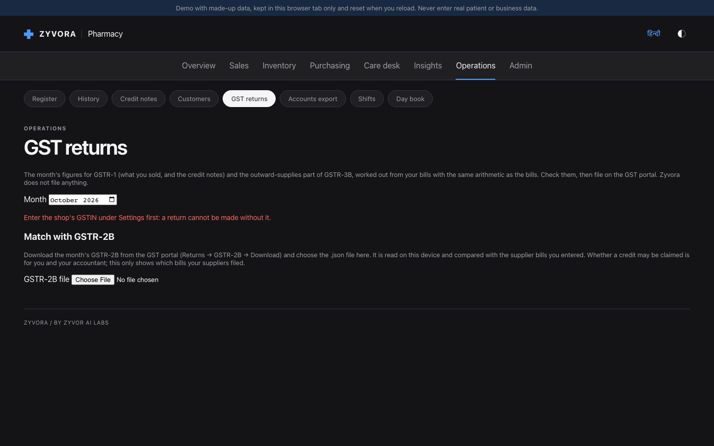 Open GST returns, dark
